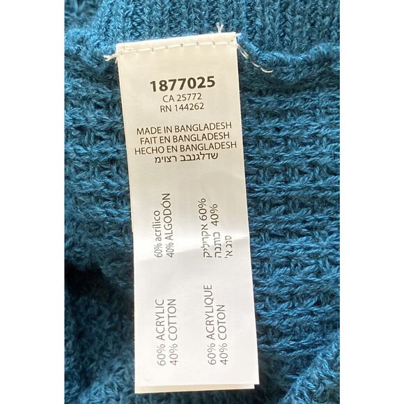 Black Tape Sweater Women's 2X Dark Teal Long Sleeve Pullover - Picture 5 of 5